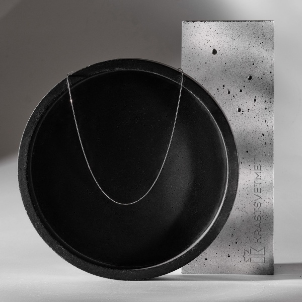 Цепь из белого золота 585, плетение «Снейк»